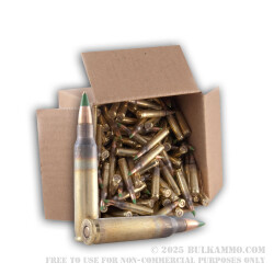250 Rounds Loose packed of 5.56x45 Ammo by Lake City - 62gr FMJ XM855