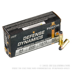 50 Rounds of .44 Mag Ammo by Fiocchi - 200gr SJHP