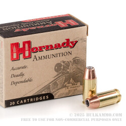 20 Rounds of .45 ACP Ammo by Hornady - 200gr JHP