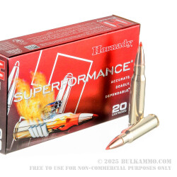 20 Rounds of .308 Win Ammo by Hornady Superformance - 150gr GMX