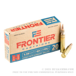 500 Rounds of 5.56x45 Ammo by Hornady Frontier - 62gr FMJ