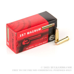 1000 Rounds of .357 Mag Ammo by GECO - 158gr FMJ