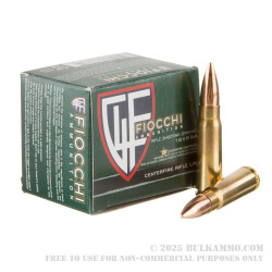 20 Rounds of 7.62x39mm Ammo by Fiocchi - 124gr FMJ