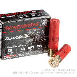 10 Rounds of 12ga Ammo by Winchester Double X Magnum Turkey Load - 2-1/4 oz. #5 shot