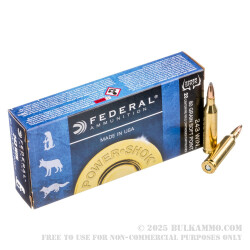 20 Rounds of .243 Win Ammo by Federal Power-Shok - 80gr SP