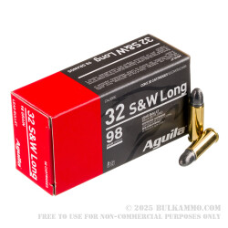 50 Rounds of .32S&W Long Ammo by Aguila - 98gr LRN