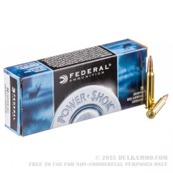 20 Rounds of .223 Ammo by Federal Power-Shok - 64gr SP
