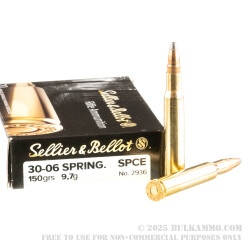 400 Rounds of 30-06 Springfield Ammo by Sellier & Bellot - 150gr SPCE