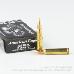 20 Rounds of .223 Ammo by Federal American Eagle - 55gr FMJBT