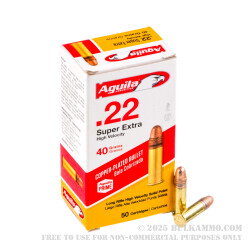 500  Rounds of .22 LR Ammo by Aguila - 40gr CPRN