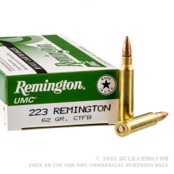 200 Rounds of .223 Ammo by Remington - 62gr CTFB