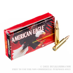 20 Rounds of .223 Ammo by Federal American Eagle - 62gr FMJBT