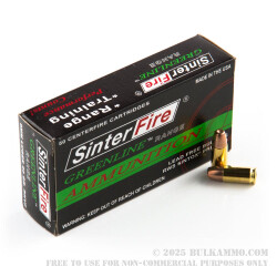 50 Rounds of 9mm Ammo by Sinterfire - 90gr Frangible