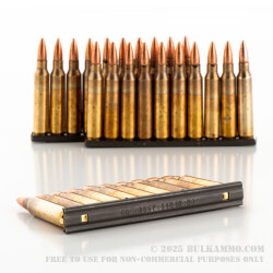 30 Rounds of XM193 5.56x45 Ammo by Federal - 55gr FMJBT on Stripper Clips