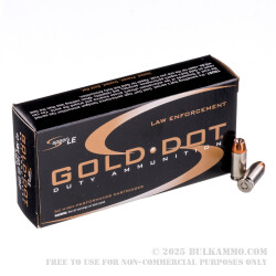 50 Rounds of .40 S&W Ammo by Speer Gold Dot LE - 165gr JHP