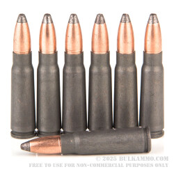 20 Rounds of 7.62x39mm Ammo by Wolf - 124gr SP