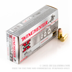 50 Rounds of .45 ACP Ammo by Winchester WinClean - 230gr BEB - LE Trade-In