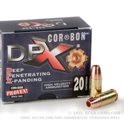 20 Rounds of 9mm Ammo by Corbon - 95gr DPX
