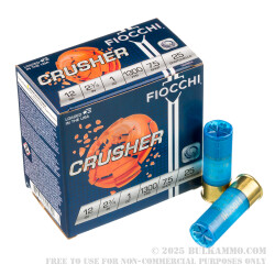 250 Rounds of 12ga Ammo by Fiocchi Crusher - 2-3/4" 1 ounce #7 1/2 shot 250 Rounds of 12ga Ammo by Fiocchi Crusher - 2-3/4" 1 ounce #7 1/2 shot