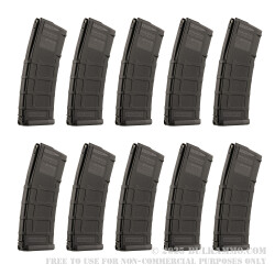 Magpul PMAG Gen M2 MOE 30rd Magazine for AR-15 - 5.56/.223 - Black - Pack of 10