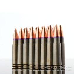 20 Rounds of 7.62x39mm Ammo by Golden Tiger - 124gr FMJBT