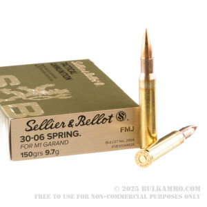 20 Rounds of 30-06 Springfield M1 Garand Ammo by Sellier & Bellot - 150gr M2 Ball FMJ review