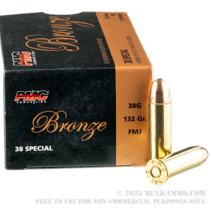 50 Rounds of .38 Spl Ammo by PMC - 132gr FMJ review