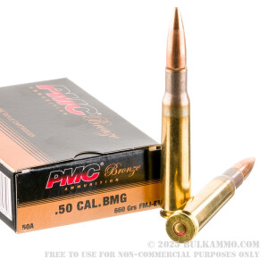 200 Rounds of .50 BMG Ammo by PMC - 660 gr FMJBT review