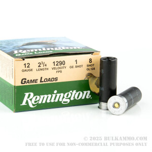 250 Rounds of 12ga Ammo by Remington Game Loads - 1 ounce #8 Shot review