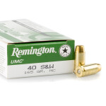 50 Rounds of .40 S&W Ammo by Remington - 165gr MC