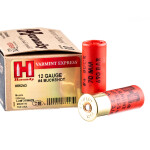 100 Rounds of 12ga Ammo by Hornady Varmint Express - #4 Buck