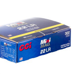 300 Rounds of .22 LR Ammo by CCI Mini-Mag - 36gr CPHP