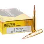 20 Rounds of .270 Win Ammo by Black Hills Gold Ammunition - 130gr Hornady SST