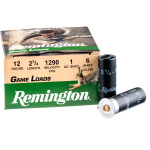 25 Rounds of 12ga Ammo by Remington - 1 ounce #6 shot