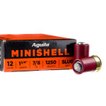25 Rounds of 12ga Ammo by Aguila Minishell - 7/8 ounce rifled slug