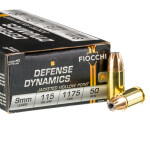 1000 Rounds of 9mm Ammo by Fiocchi - 115gr JHP