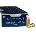 50 Rounds of 9mm Ammo by Speer Lawman - 115gr TMJ
