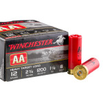 250 Rounds of 12ga Ammo by Winchester AA - 1 1/8 ounce #8 shot