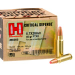 25 Rounds of 5.7x28mm Ammo by Hornady Critical Defense - 40gr JHP