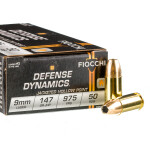 50 Rounds of 9mm Ammo by Fiocchi - 147gr JHP