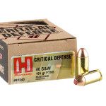 20 Rounds of .40 S&W Ammo by Hornady Critical Defense - 165gr JHP FTX