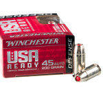 20 Rounds of .45 ACP Ammo by Winchester USA Ready Defense - 200gr JHP