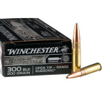 20 Rounds of .300 AAC Blackout Ammo by Winchester Super Suppressed - 200gr Open Tip