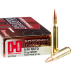 20 Rounds of 5.56x45 Ammo by Hornady Superformance Match - 75gr HPBT