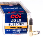 100 Rounds of .22 LR Ammo by CCI - 40gr LHP