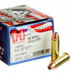 25 Rounds of .38 Spl Ammo by Hornady - 125gr JHP