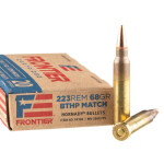 500 Rounds of .223 Ammo by Hornady Frontier - 68gr BTHP Match