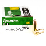 500 Rounds of 9mm Ammo by Remington - 115gr MC