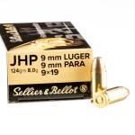 50 Rounds of 9mm Ammo by Sellier & Bellot - 124gr JHP