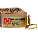 200 Rounds of .45 ACP Ammo by Hornady Critical Defense - 185gr JHP